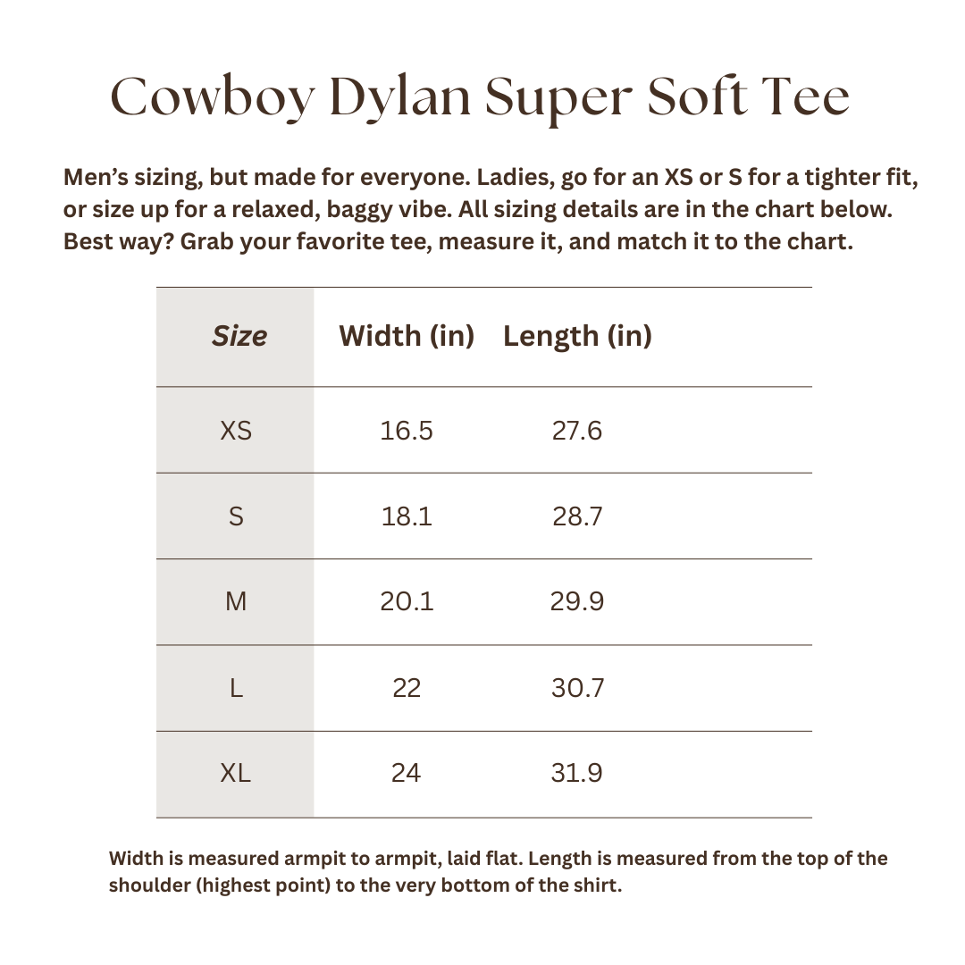 Cowboy Dylan Super Soft Tee – Grey