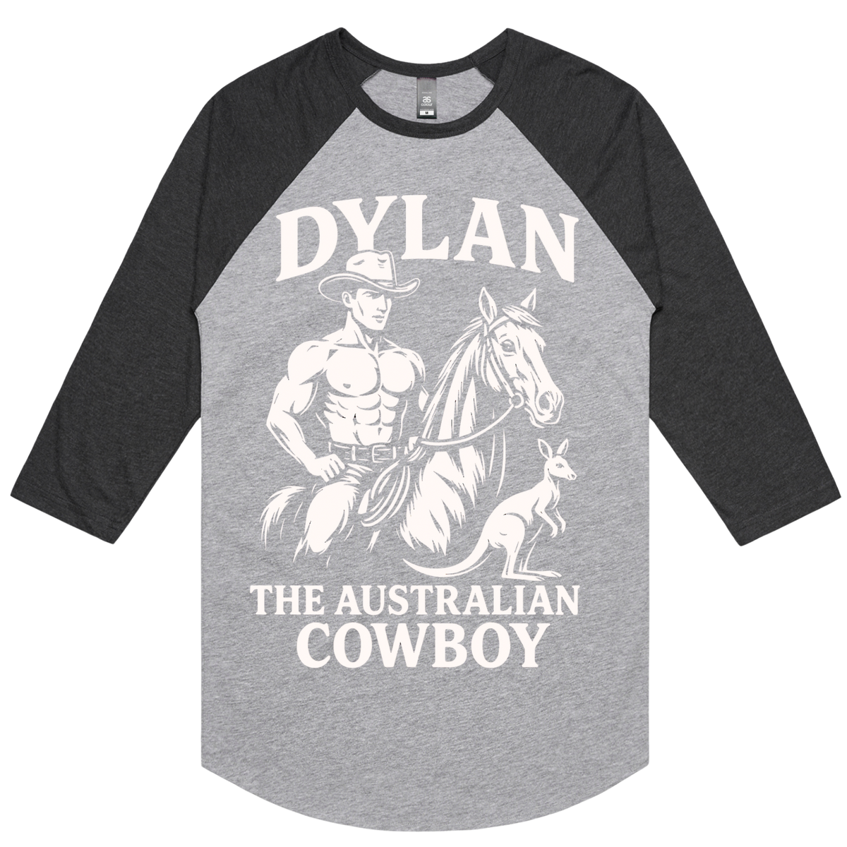 Cowboy Dylan ¾ Sleeve Raglan Baseball Tee
